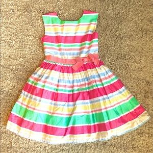 Striped, Sateen, Lined Carter’s Dress in Size 8 - Like New Condition!!